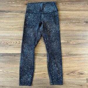 Lululemon Wunder Under High Rise Tight 25” Luxtreme Black Blue Size 6 Leggings